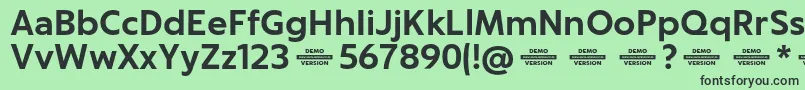 Captura BoldDemo Font – Black Fonts on Green Background