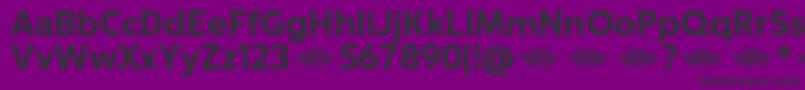 フォントCaptura BoldDemo – 紫の背景に黒い文字