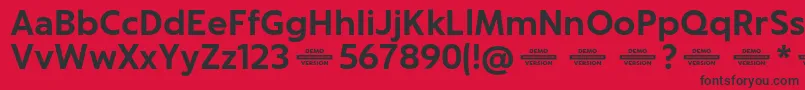 Captura BoldDemo Font – Black Fonts on Red Background