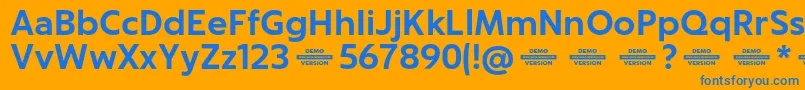 Captura BoldDemo Font – Blue Fonts on Orange Background