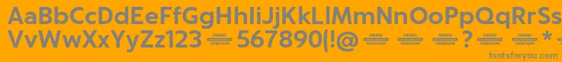 Captura BoldDemo Font – Gray Fonts on Orange Background