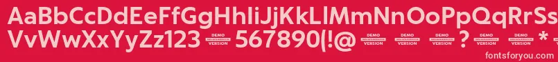 Captura BoldDemo Font – Pink Fonts on Red Background