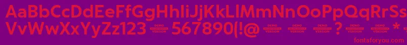 Captura BoldDemo Font – Red Fonts on Purple Background