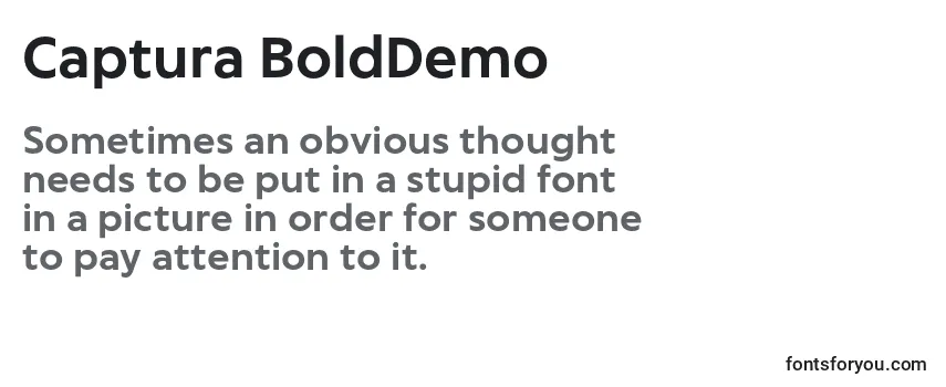 Überblick über die Schriftart Captura BoldDemo