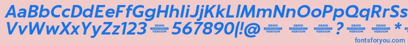 Captura BoldItalicDemo Font – Blue Fonts on Pink Background
