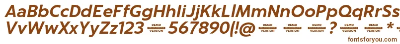 Captura BoldItalicDemo-fontti – ruskeat fontit valkoisella taustalla