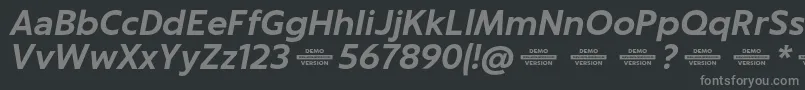 Police Captura BoldItalicDemo – polices grises sur fond noir