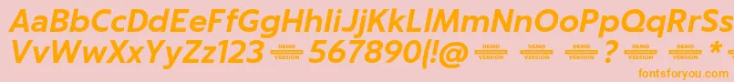 Captura BoldItalicDemo Font – Orange Fonts on Pink Background