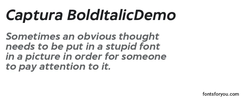 フォントCaptura BoldItalicDemo