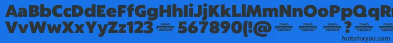 Captura HeavyDemo Font – Black Fonts on Blue Background