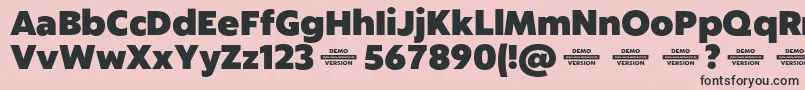 Captura HeavyDemo Font – Black Fonts on Pink Background