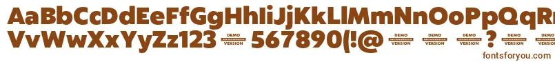 Captura HeavyDemo Font – Brown Fonts on White Background