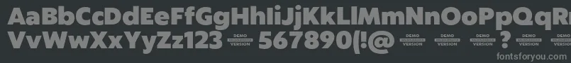 Captura HeavyDemo-Schriftart – Graue Schriften auf schwarzem Hintergrund