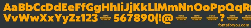 Captura HeavyDemo Font – Orange Fonts on Black Background