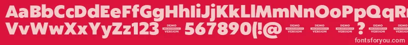 Captura HeavyDemo Font – Pink Fonts on Red Background