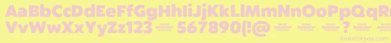 Captura HeavyDemo Font – Pink Fonts on Yellow Background