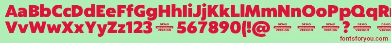 Czcionka Captura HeavyDemo – czerwone czcionki na zielonym tle
