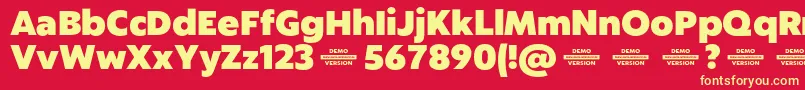 Captura HeavyDemo Font – Yellow Fonts on Red Background