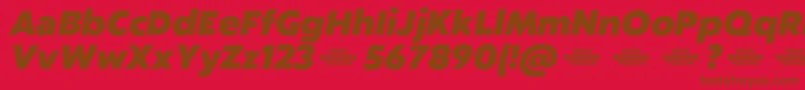 Captura HeavyItalicDemo Font – Brown Fonts on Red Background