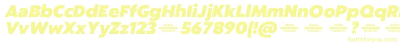 Captura HeavyItalicDemo Font – Yellow Fonts