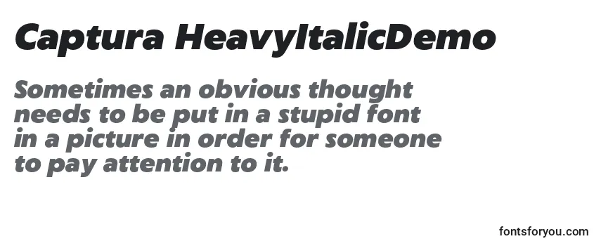 Captura HeavyItalicDemo-fontti