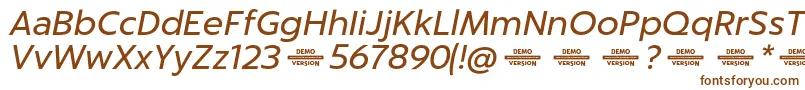 Captura ItalicDemo Font – Brown Fonts on White Background