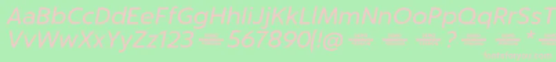 Captura ItalicDemo Font – Pink Fonts on Green Background