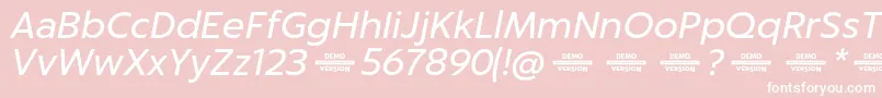 Captura ItalicDemo Font – White Fonts on Pink Background