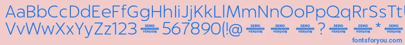 Шрифт Captura LightDemo – синие шрифты на розовом фоне
