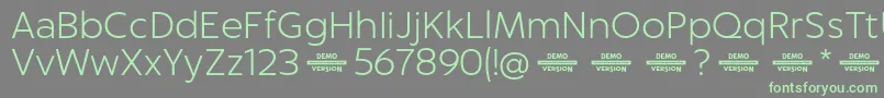 Captura LightDemo Font – Green Fonts on Gray Background