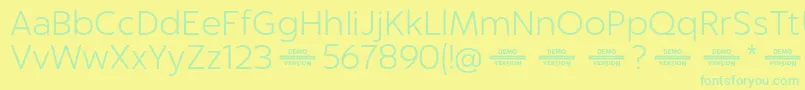 Captura LightDemo Font – Green Fonts on Yellow Background