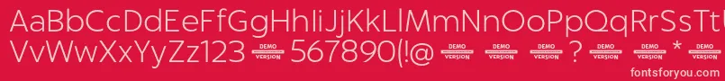 Captura LightDemo Font – Pink Fonts on Red Background