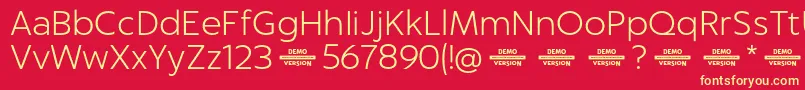 Captura LightDemo Font – Yellow Fonts on Red Background