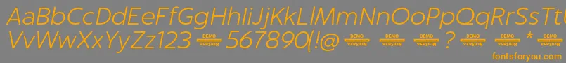 Captura LightItalicDemo Font – Orange Fonts on Gray Background