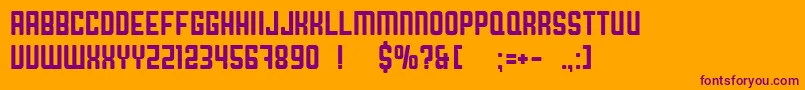 DowntownV1.01 Font – Purple Fonts on Orange Background