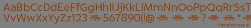 Captura RegularDemo Font – Brown Fonts on Gray Background