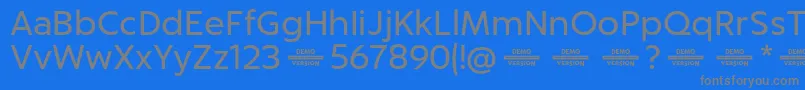 Czcionka Captura RegularDemo – szare czcionki na niebieskim tle