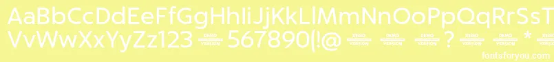 Captura RegularDemo Font – White Fonts on Yellow Background