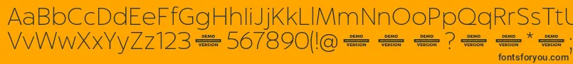 Captura ThinDemo Font – Black Fonts on Orange Background