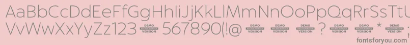 Captura ThinDemo Font – Gray Fonts on Pink Background