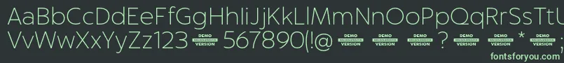 Captura ThinDemo Font – Green Fonts on Black Background