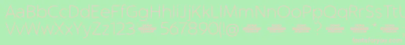 Captura ThinDemo Font – Pink Fonts on Green Background