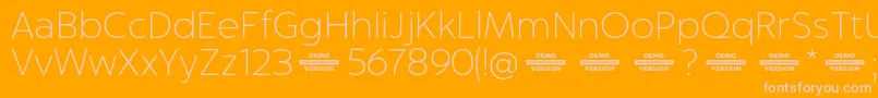 Captura ThinDemo Font – Pink Fonts on Orange Background