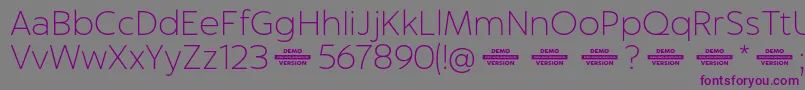 Captura ThinDemo Font – Purple Fonts on Gray Background