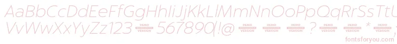 More about Captura ThinItalicDemo Font Captura ThinItalicDemo Font – Pink Fonts on White Background