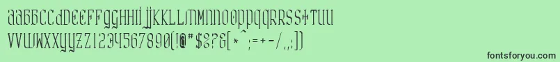 CAR      Font – Black Fonts on Green Background
