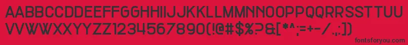 Car Lock Font – Black Fonts on Red Background