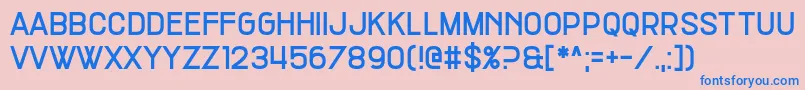 Car Lock Font – Blue Fonts on Pink Background