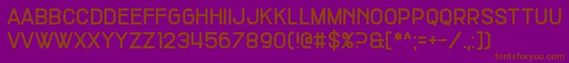 Car Lock Font – Brown Fonts on Purple Background