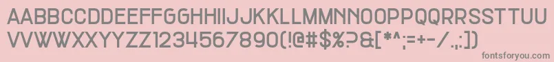 Car Lock Font – Gray Fonts on Pink Background